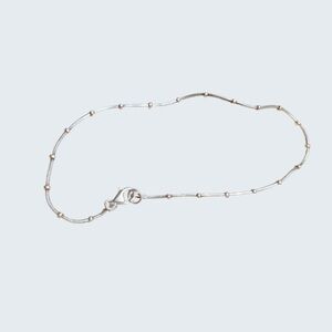 Delicate Silver Bead Chain Bracelet - Women Jewelry